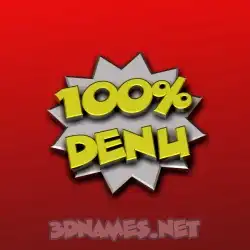 denu in 100 Percent style - 3D name wallpaper
