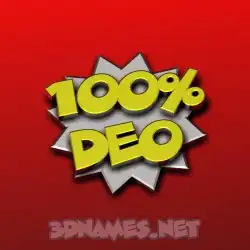 deo in 100 Percent style - 3D name wallpaper