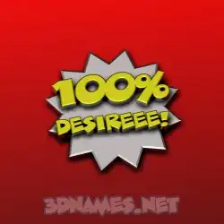 desireee in 100 Percent style - 3D name wallpaper