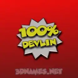 devlin in 100 Percent style - 3D name wallpaper