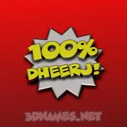 dheerj in 100 Percent style - 3D name wallpaper