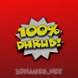 dhrub in 100 Percent style - 3D name wallpaper
