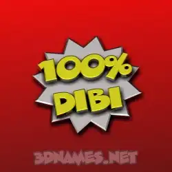 dibi in 100 Percent style - 3D name wallpaper