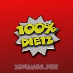 dietz in 100 Percent style - 3D name wallpaper