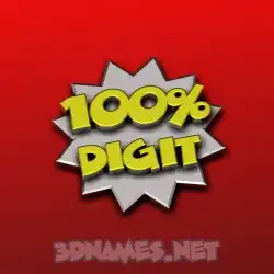 digit in 100 Percent style - 3D name wallpaper