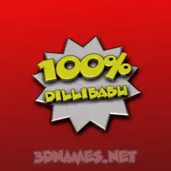dillibabu in 100 Percent style - 3D name wallpaper