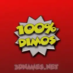 dimos in 100 Percent style - 3D name wallpaper