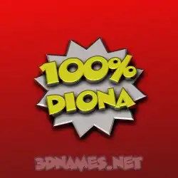 diona in 100 Percent style - 3D name wallpaper