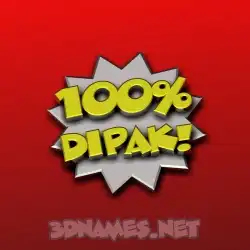 dipak in 100 Percent style - 3D name wallpaper