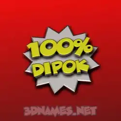 dipok in 100 Percent style - 3D name wallpaper