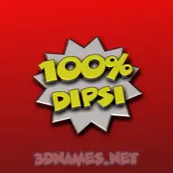 dipsi in 100 Percent style - 3D name wallpaper