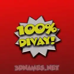 divay in 100 Percent style - 3D name wallpaper