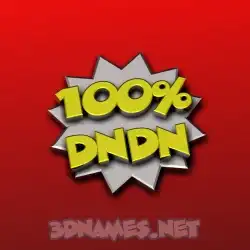dndn in 100 Percent style - 3D name wallpaper