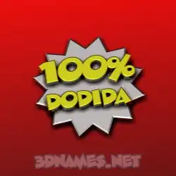 dodida in 100 Percent style - 3D name wallpaper