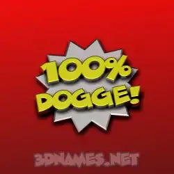 dogge in 100 Percent style - 3D name wallpaper