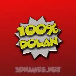dolan in 100 Percent style - 3D name wallpaper