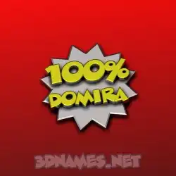 domira in 100 Percent style - 3D name wallpaper