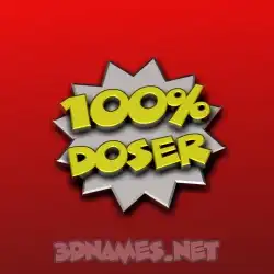 doser in 100 Percent style - 3D name wallpaper