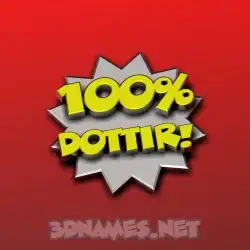 dottir in 100 Percent style - 3D name wallpaper