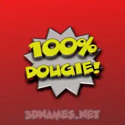 dougie in 100 Percent style - 3D name wallpaper