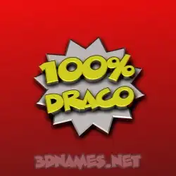 draco in 100 Percent style - 3D name wallpaper