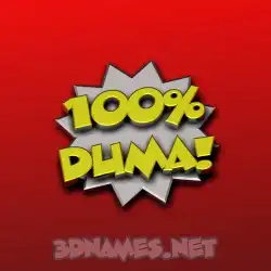 duma in 100 Percent style - 3D name wallpaper