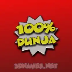 dunja in 100 Percent style - 3D name wallpaper