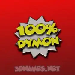 dymon in 100 Percent style - 3D name wallpaper