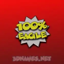 eagle in 100 Percent style - 3D name wallpaper