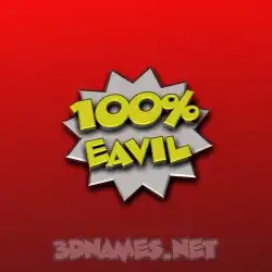 eavil in 100 Percent style - 3D name wallpaper