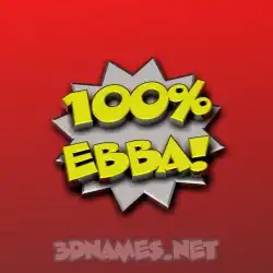 ebba in 100 Percent style - 3D name wallpaper