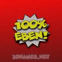 eben in 100 Percent style - 3D name wallpaper