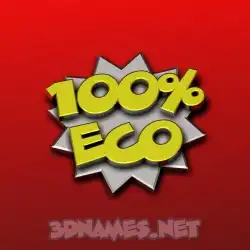 eco in 100 Percent style - 3D name wallpaper