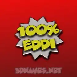eddi in 100 Percent style - 3D name wallpaper