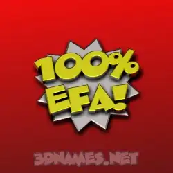 efa in 100 Percent style - 3D name wallpaper