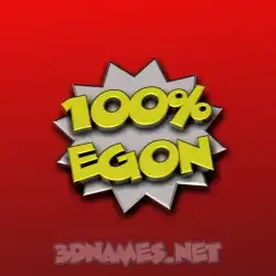 egon in 100 Percent style - 3D name wallpaper