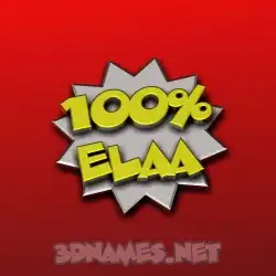 elaa in 100 Percent style - 3D name wallpaper