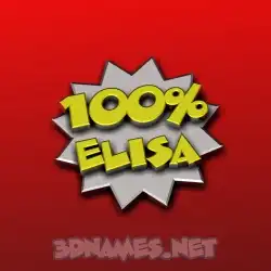 elisa in 100 Percent style - 3D name wallpaper