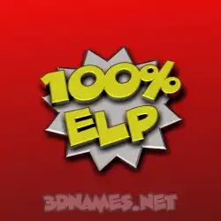 elp in 100 Percent style - 3D name wallpaper