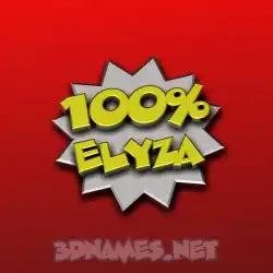 elyza in 100 Percent style - 3D name wallpaper