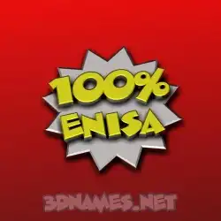 enisa in 100 Percent style - 3D name wallpaper