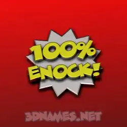 enock in 100 Percent style - 3D name wallpaper