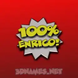 enrico in 100 Percent style - 3D name wallpaper