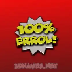 errol in 100 Percent style - 3D name wallpaper