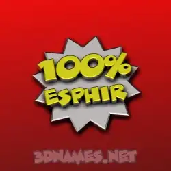 esphir in 100 Percent style - 3D name wallpaper