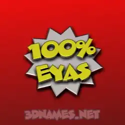 eyas in 100 Percent style - 3D name wallpaper
