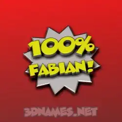 fabian in 100 Percent style - 3D name wallpaper