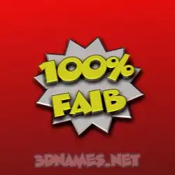 faib in 100 Percent style - 3D name wallpaper