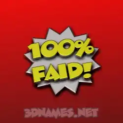 faid in 100 Percent style - 3D name wallpaper
