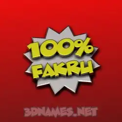 fakru in 100 Percent style - 3D name wallpaper